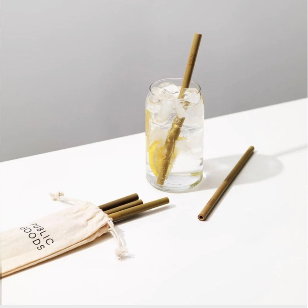 Public Goods -Bamboo Straws brand new